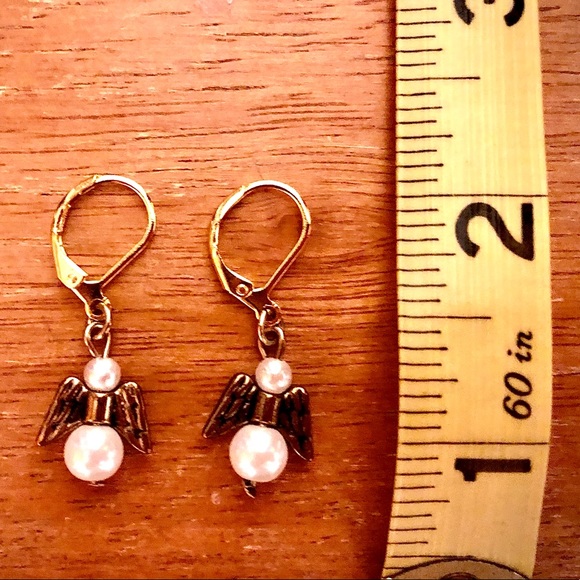 Angel Lever-back Earrings— Designed and Handcrafted By Me 🥰 - Picture 4 of 11